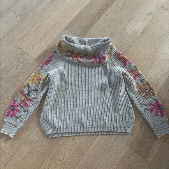 Sundance embroidered cowl-neck sweater Grey Medium - Picture 3 of 8